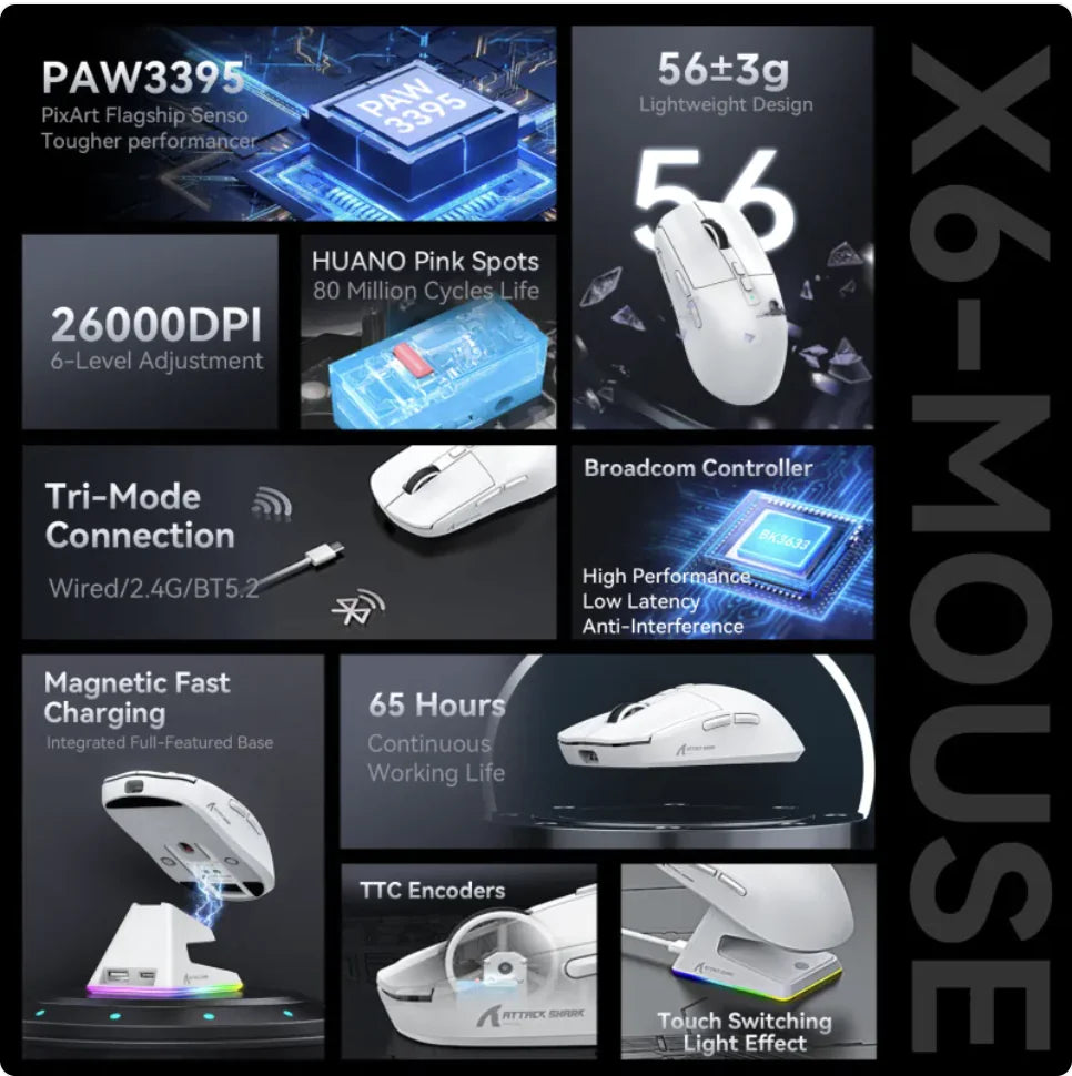 X6 Ultra-Fast Bluetooth Gaming Mouse
